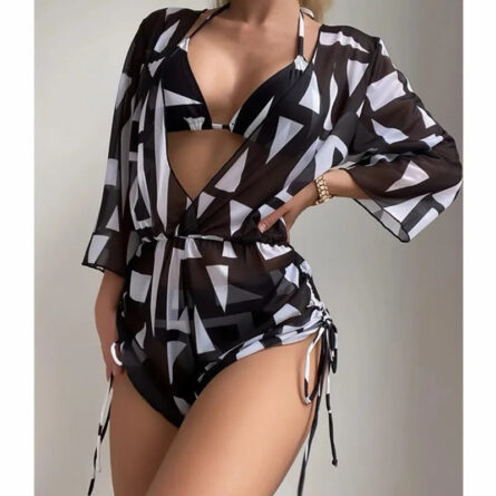 Ocean Breeze Bliss 3 Piece Bikini and Beach Romper Set – Bild 11