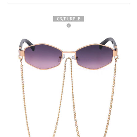 Sunshine Goddess Punk Sunglasses with Chain – Bild 36