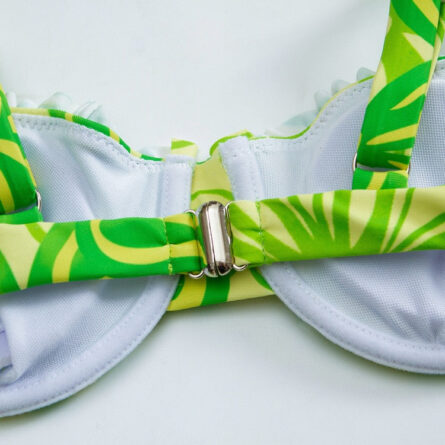 Cute Floral High Cut Push Up Brazilian Thong Bikini - Image 4