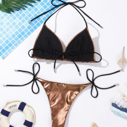 Metallic Magic Women's Triangle Bikini – Bild 5