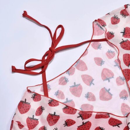 Sweet Strawberry Three-Piece Plus Size Bikini Set - Image 8