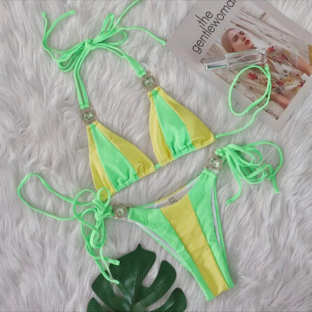 Esmeralda Halter Jewelled Diamond Bikini - Image 19