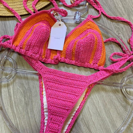 Pink Handmade Crochet Bikini – Bild 7