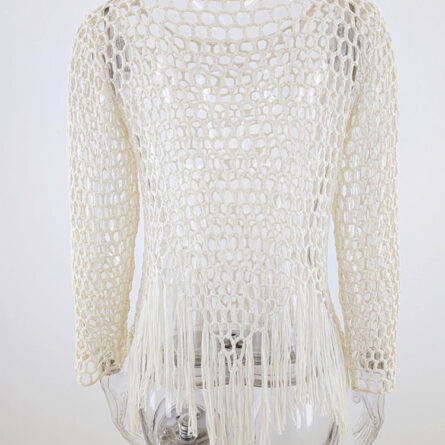 Sunset and Swim Handmade Crochet Beach Cover Up Top - Image 12