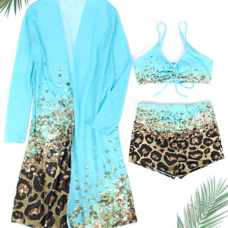 Leopard Djungle Dreams 3 Piece High Waist Bikini Set - Image 4