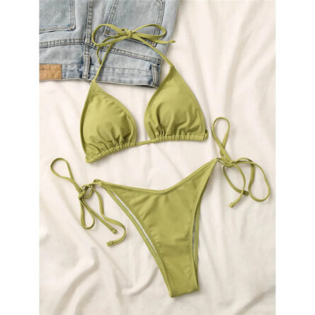 Island Escape Halter Brazilian Bikini - Image 9