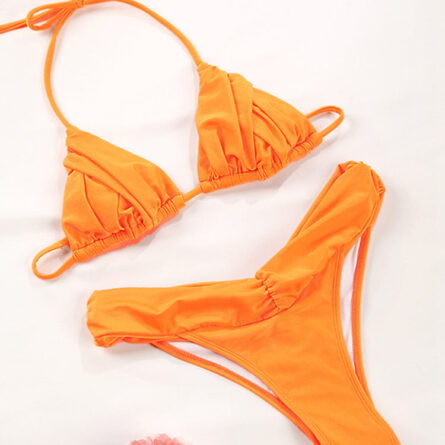 Exclusive Ruched Brazilian Triangle Bikini - Image 9
