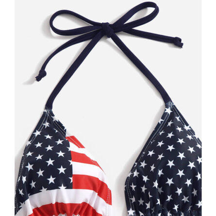 Patriotic Allure: Stars and Stripes American Flag Bikini - Image 2