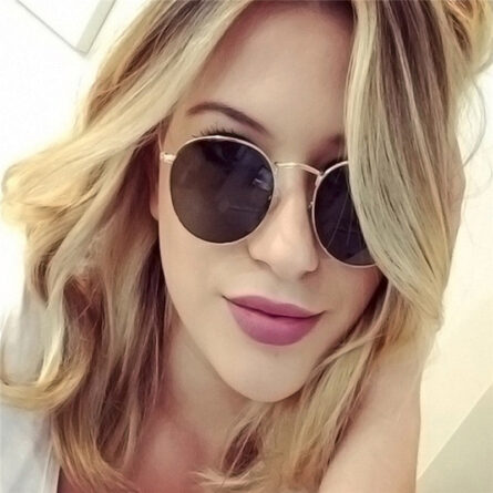 I Miss You Round Frame Colored Sunglasses – Bild 18