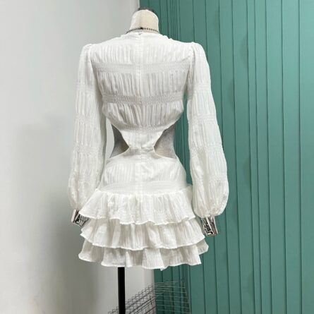 Chic Elegance Cut Out Waist Short Mini Dress - Image 5
