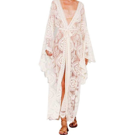 Sunset and Swim Embroidered Boho Mesh Cover Up – Bild 4