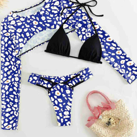 Thong Leopard Three Set Bikini - Image 16