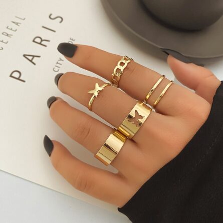 Bohemian Summer Gold Ring Set - Image 15