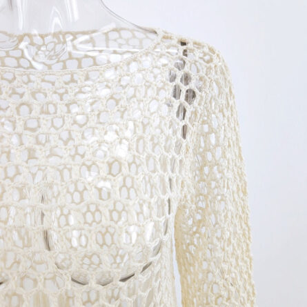 Sunset and Swim Handmade Crochet Beach Cover Up Top - Image 14