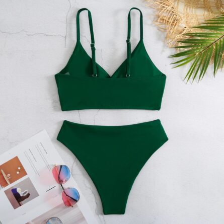Amy Solid High Waist Bikini - Image 2