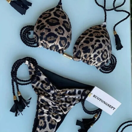 Leopard Bombshell Triangle Bikini – Bild 4