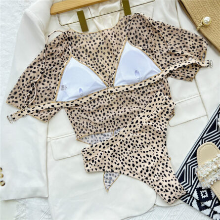 Leopard Lust High Waist Bikini Three-piece Set - Image 30