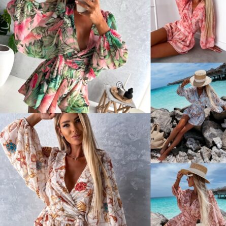 Summer Never Ends Plunge Vacation Romper Playsuit – Bild 12