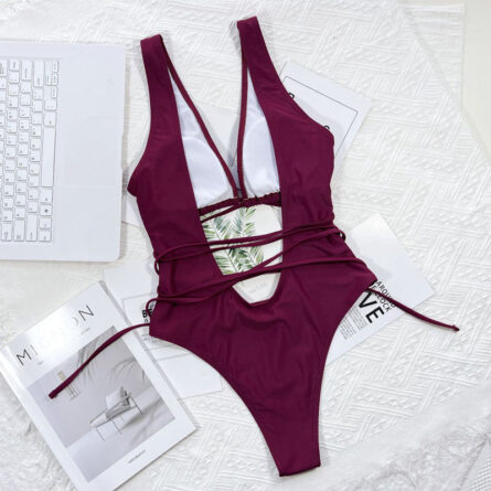 Hailey Strappy Waist Cut Out Swimsuit - Image 29