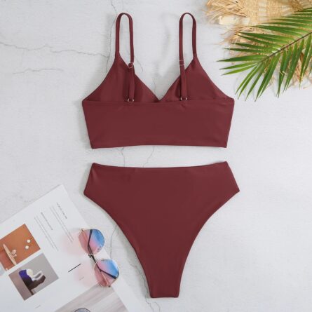 Amy Solid High Waist Bikini - Image 13