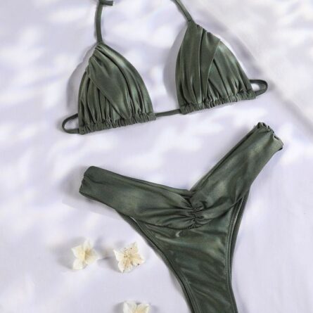 Exclusive Ruched Brazilian Triangle Bikini - Image 14