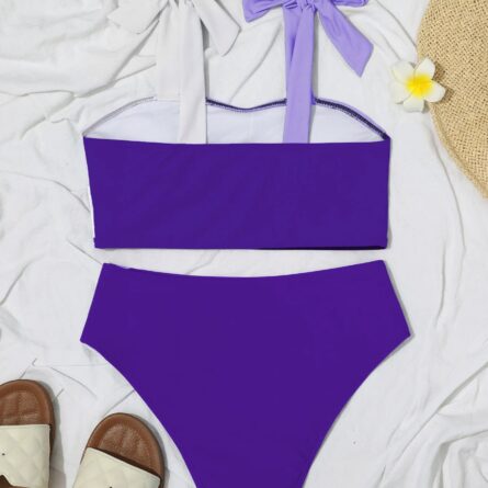 Sarah Pink Colorblock High Waist Bikini – Bild 25