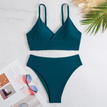 Amy Solid High Waist Bikini - Image 3