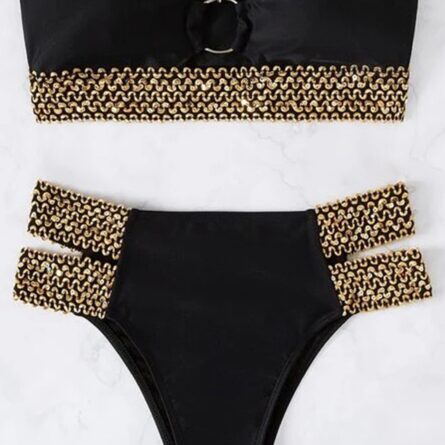 Sultry Waves Strapless Bandeau Cut Out Bikini – Bild 17