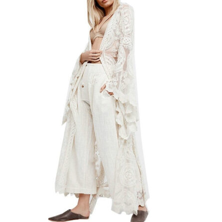 Sunset and Swim Embroidered Boho Mesh Cover Up – Bild 3