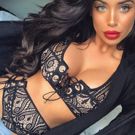 Lush Lace Goddess High Waist Bikini Black - Image 4