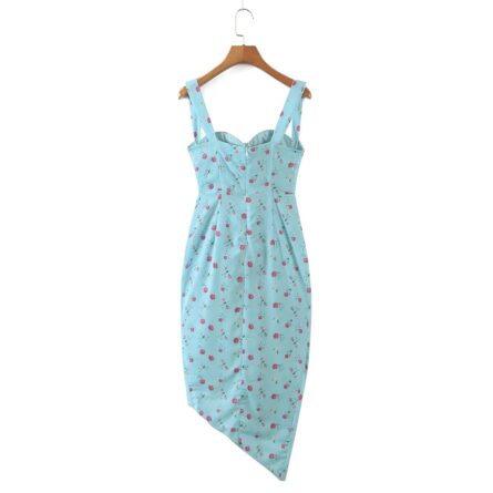Evenings in Italy Floral Ruched Button Up Corset Style Dress – Bild 12