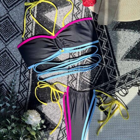 Exclusive Wrap Around Bandage Halter Bikini – Bild 2