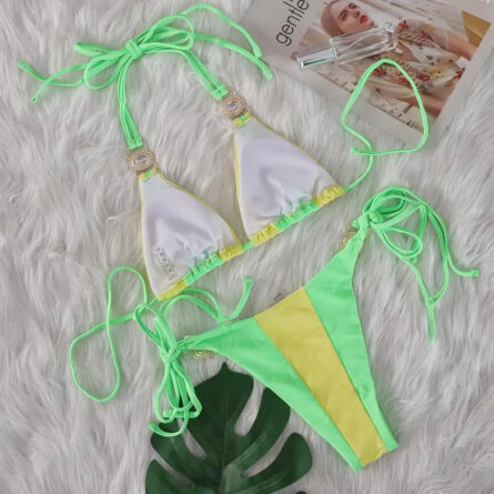 Esmeralda Halter Jewelled Diamond Bikini - Image 20