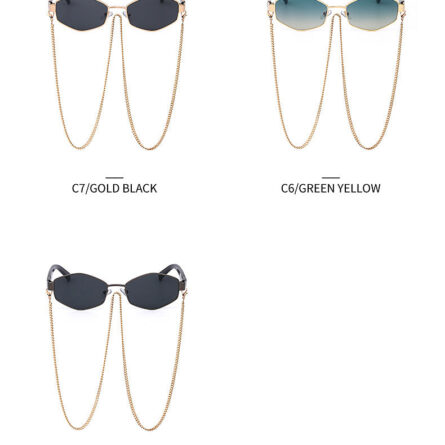 Sunshine Goddess Punk Sunglasses with Chain – Bild 35