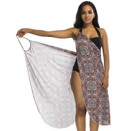 Butterfly Skull Owl Animal Print Beach Wrap Dress Beach Cover Up – Bild 22