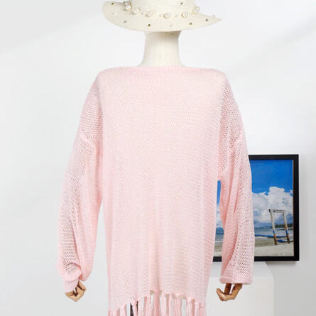 Boho Dreams Knitted Tassel Beach Blouse - Image 28