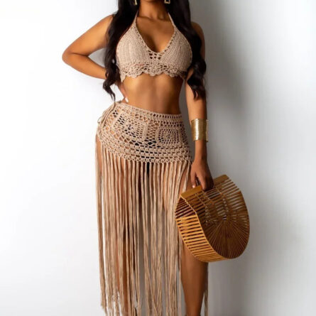 Mirabella Tassel Bikini Top & Beach Skirt - Image 21
