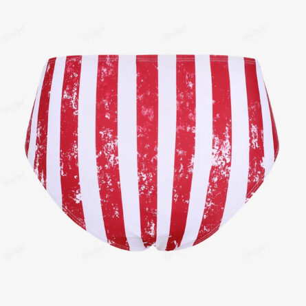 Curvy Confidence American Flag Plus Size Swim Skirt Bikini Set - Image 4