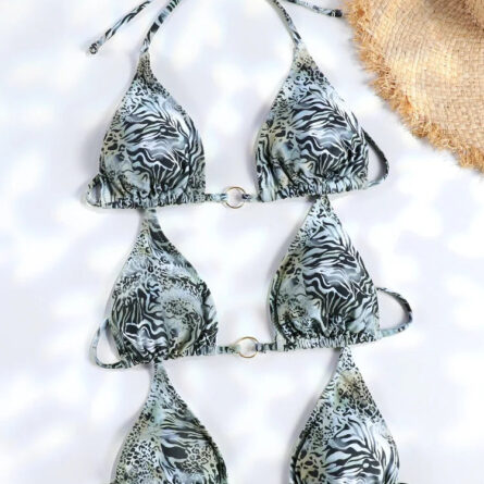Exotic Sunset Triangle Chains Brazilian Bikini – Bild 31