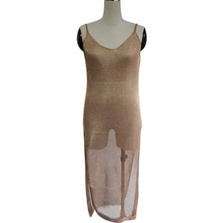 Glimmering Allure Sheer Beach Cover Up Tunic - Image 47