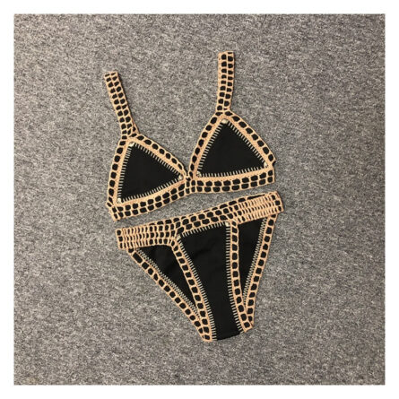 Navy Dreams Crochet Neoprene Bikini - Image 6