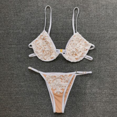 Floral Brazilian Cheeky Transparent Effect Bikini – Bild 20