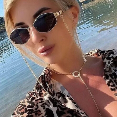 Sunshine Goddess Punk Sunglasses with Chain – Bild 6