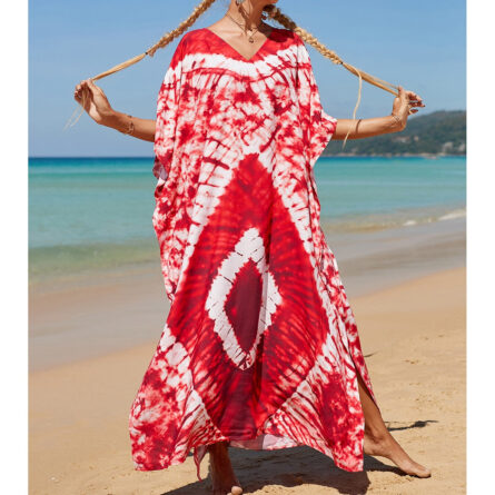 Sunset and Swim Colorful Bohemian Bathing Suit Coverup Kaftan - Image 15