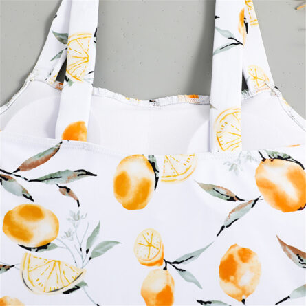 Orange Delight Wrinkled One Piece Swimsuit Bathing Suit - Image 11