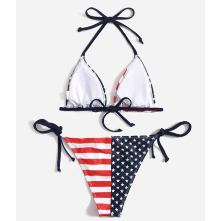 Patriotic Allure: Stars and Stripes American Flag Bikini - Image 7