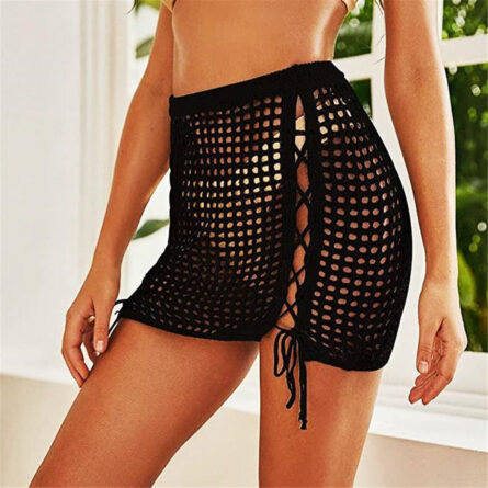 Boho Vibes Crochet Beach Cover Up Skirt - Image 6