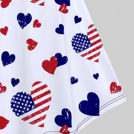 Plus Size American Flag Heart Dress - Image 4