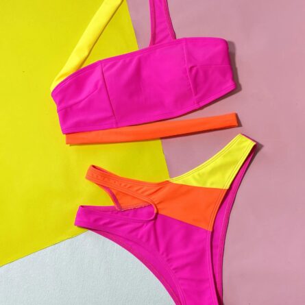 Serendipity Hot Pink One Shoulder Cut Out Bikini – Bild 9