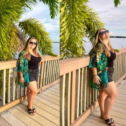 Sunset and Swim Flowy Kimono Cardigan Beach Cover Up - Image 10